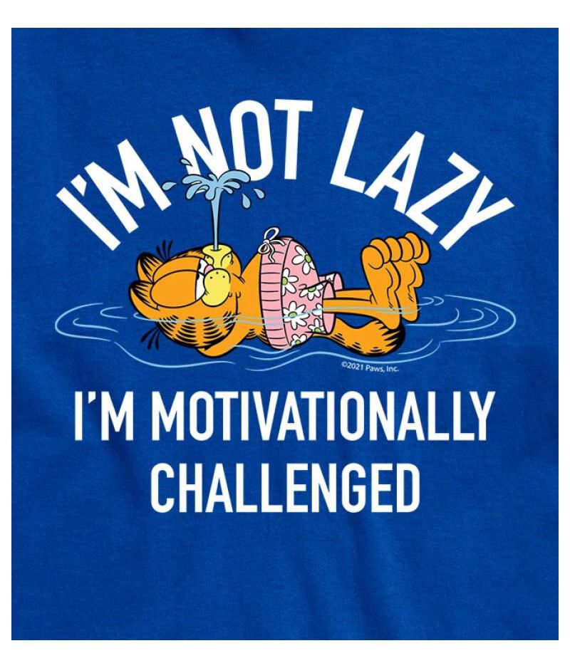 Hybrid Apparel Garfield Lazy Mens Short Sleeve Tee