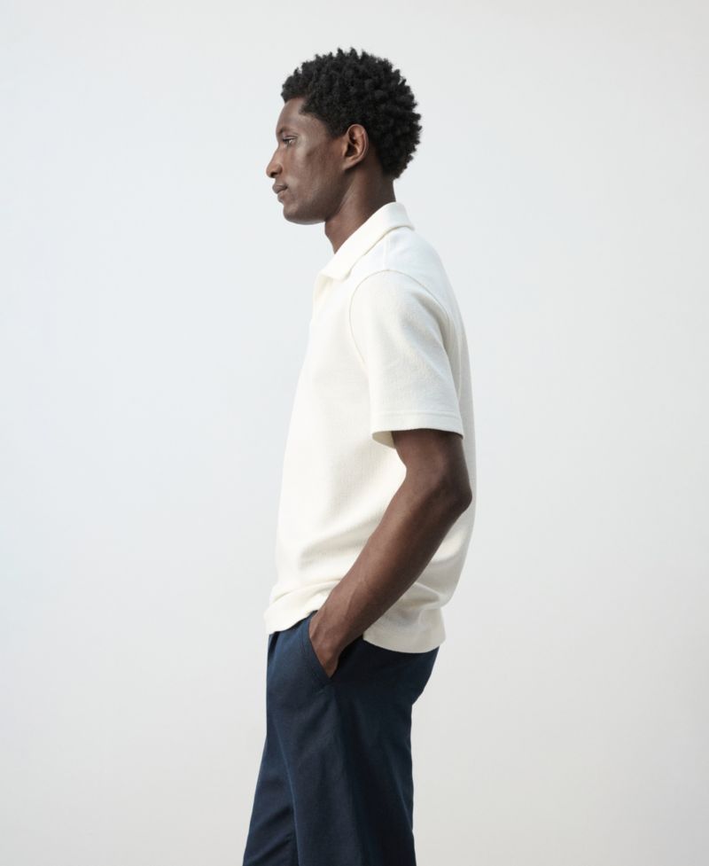Men's Regular-Fit Textured Polo Shirt