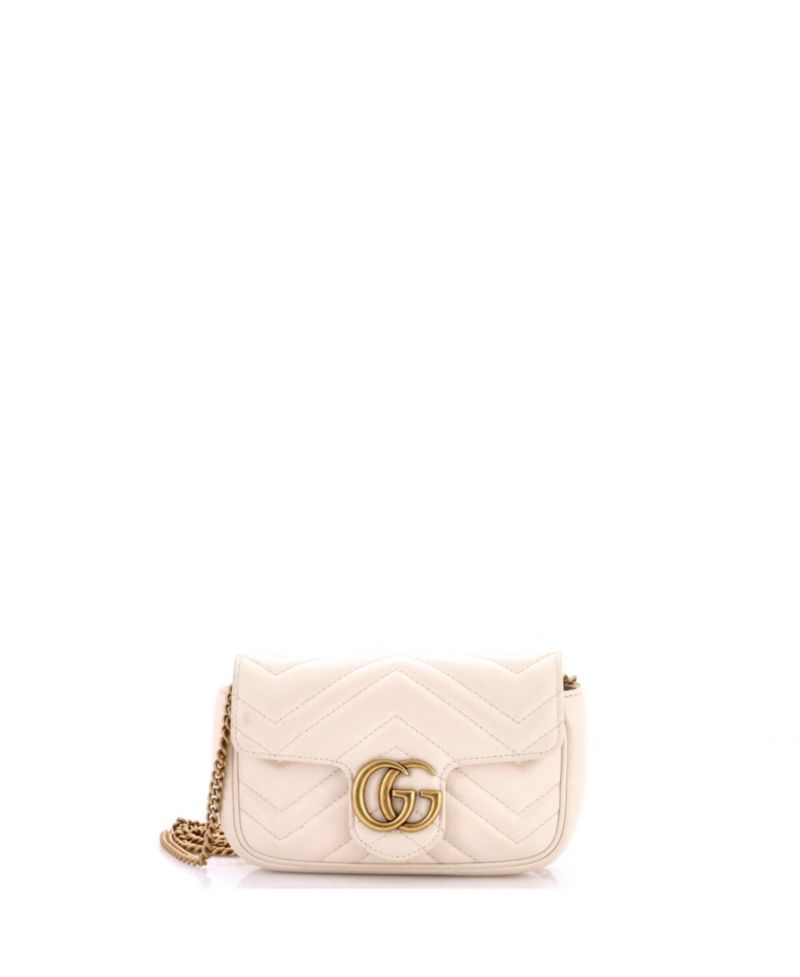 Super Mini GG Marmont Flap Bag Matelasse Leather