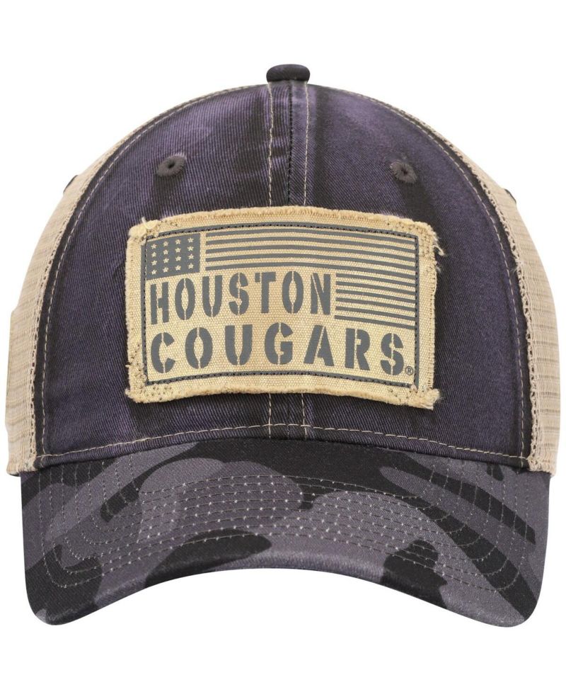 Men's Charcoal Houston Cougars OHT Military-Inspired Appreciation United Trucker Snapback Hat