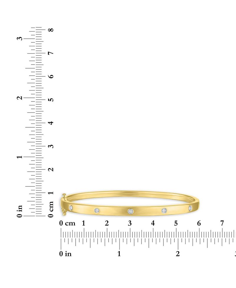 Diamond Dot Station Bracelet (1/10 ct. t.w.) in 14k Gold-Plated Sterling Silver