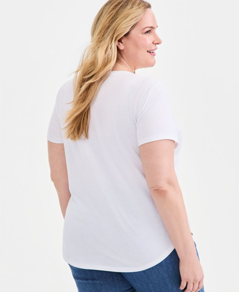 Plus Size Americana Graphic Short-Sleeve Crewneck T-Shirt