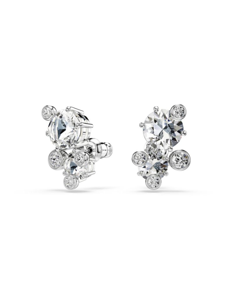 Constella Rhodium Plated Stud Earrings