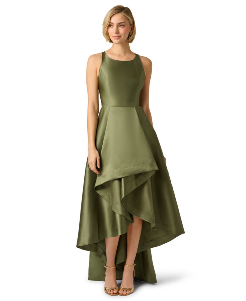 Women's High-Low Mikado Sleeveless Gown