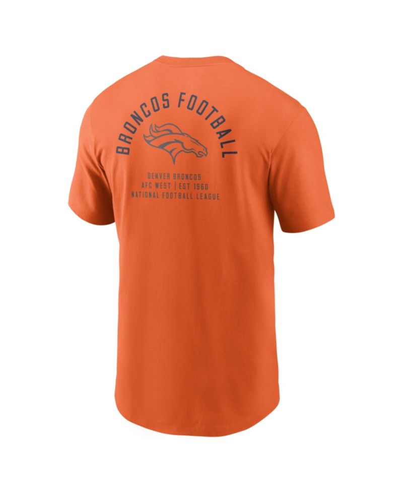 Men's Orange Denver Broncos Split Logo T-Shirt