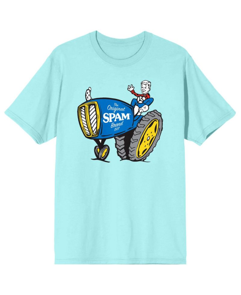 Men's The Original 1937 Boy and Tractor Celadon T-Shirt-Large