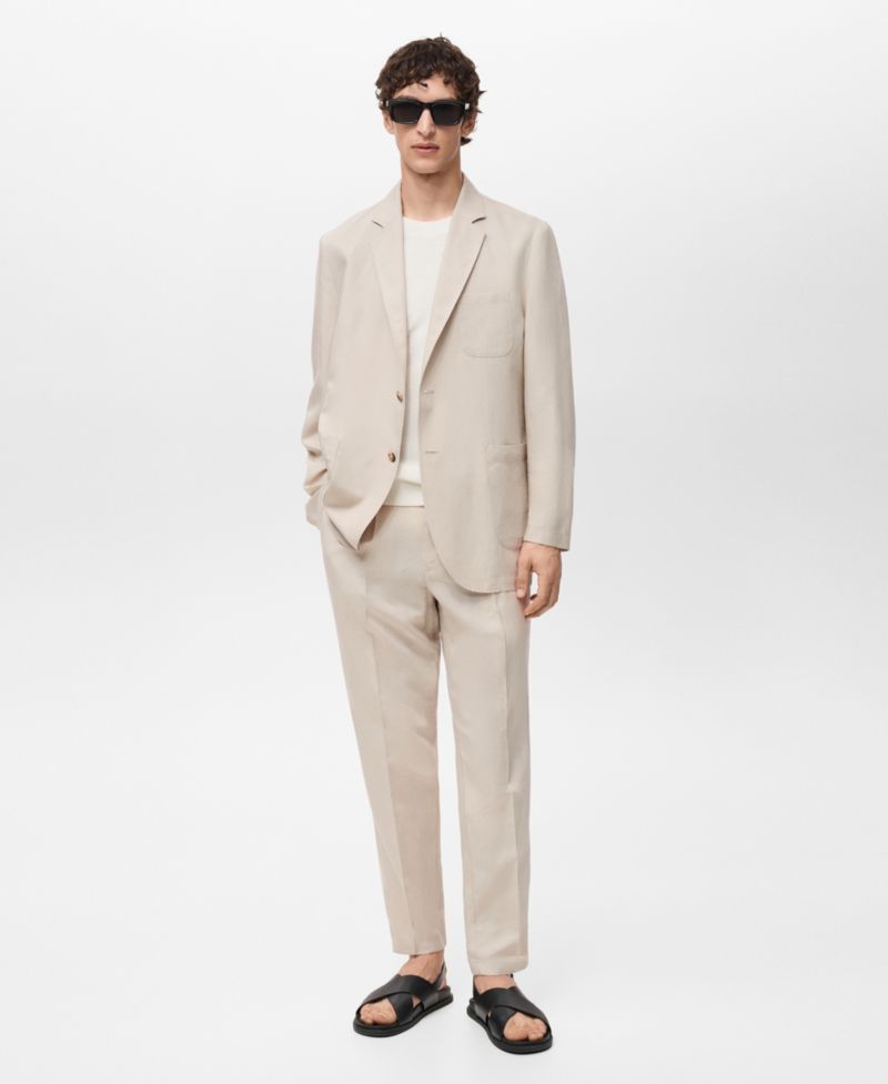 Men's Slim-Fit Linen Jacket