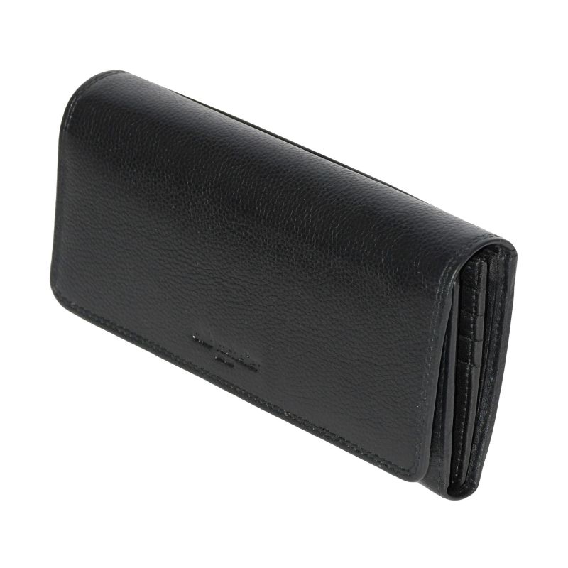 Ladies Leather Clutch Wallet with Checkbook and Gusset
