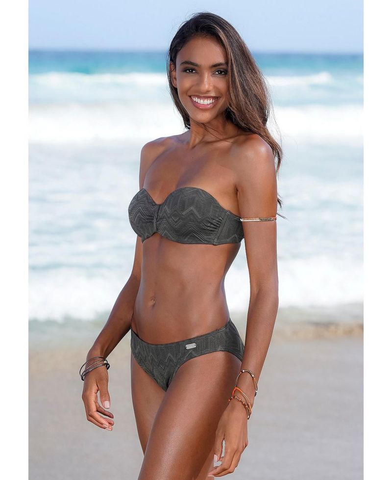 Women's Textured Classic Bikini Moderate-Coverage Swim Bottom