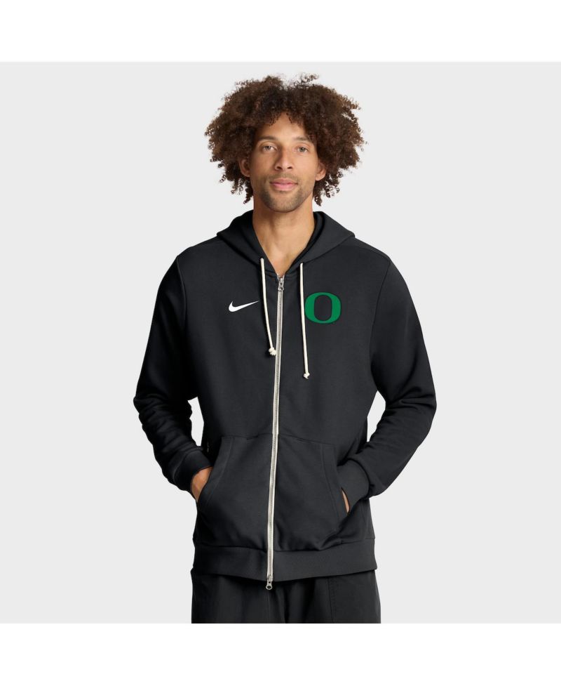 Men's Black Oregon Ducks 2025 Sideline Standard Issue Dri-FIT Full-Zip Hoodie