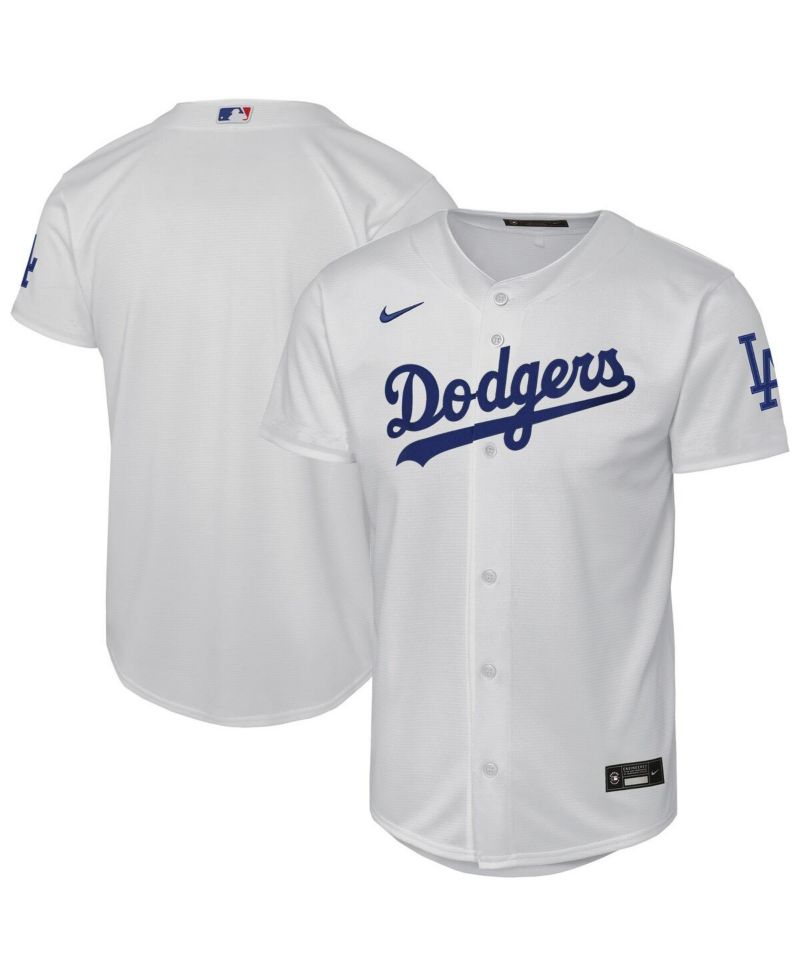 Big Boys and Girls White Los Angeles Dodgers Home Stadium Jersey