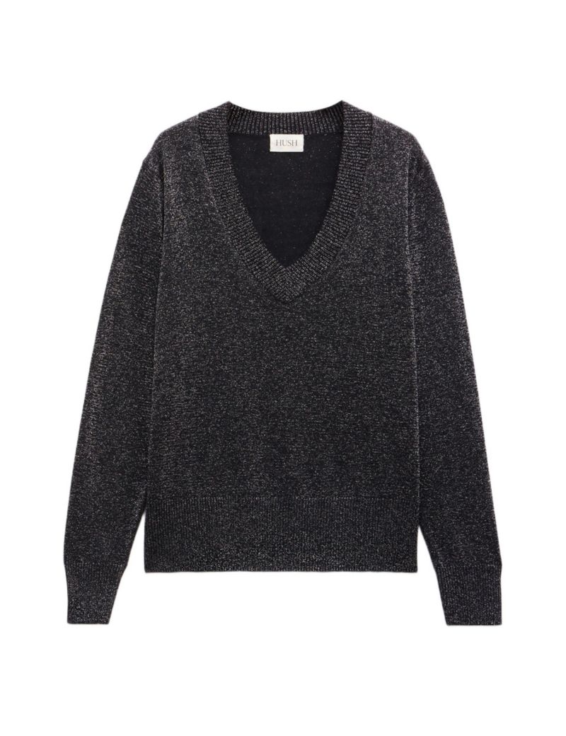 Women's Gracey V Neck Metallic Jumper