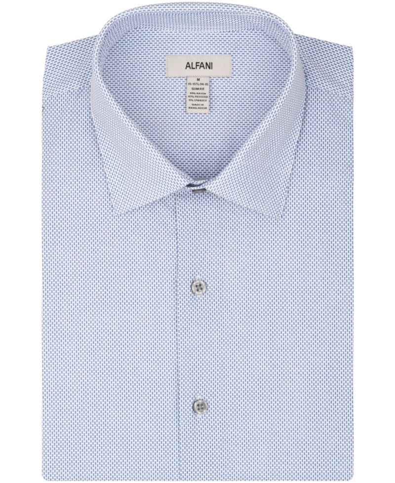 Men's Slim-Fit Spread Collar Dress Shirt