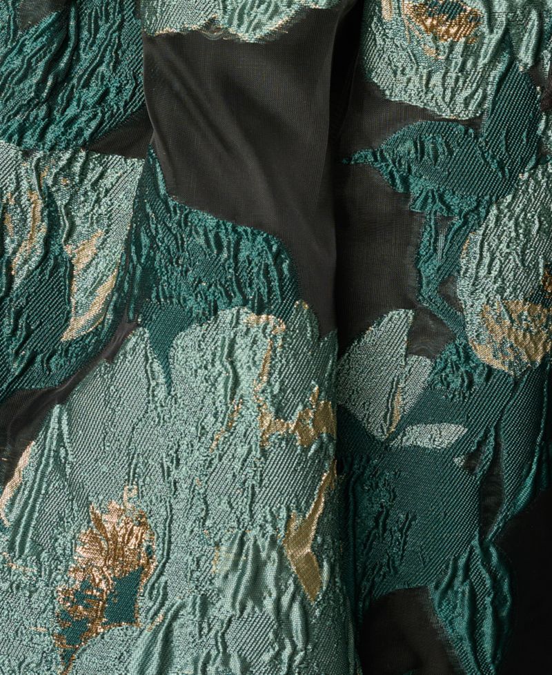 Women's Floral Jacquard V-Neck Dress