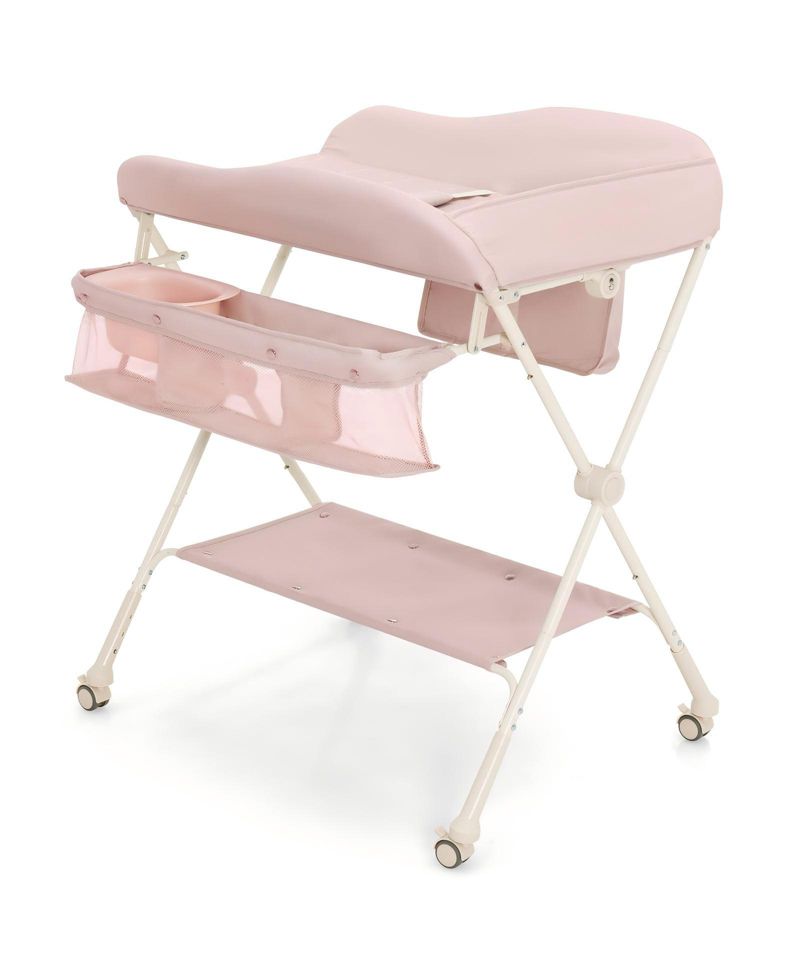 Infant Diaper Changing Table with Water Basin and Wheels