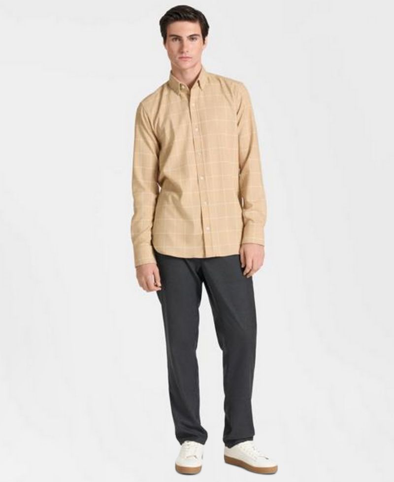 Men's Euston Plaid Classic-Fit Long-Sleeve Button-Up Shirt