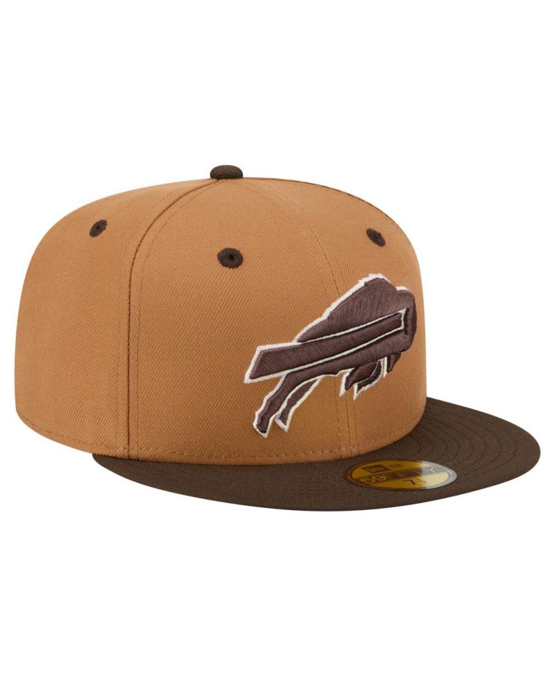 Men's Light Brown/Dark Brown Buffalo Bills Two-Tone Walnut 59FIFTY Fitted Hat