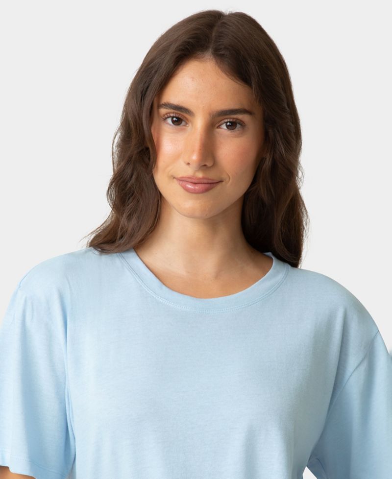 Women's Cotton Short-Sleeve Boxy Sleep T-Shirt