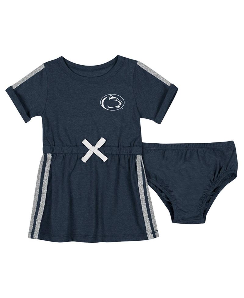 Baby Boys and Girls Navy Penn State Nittany Lions Xur Dress and Bloomer Set