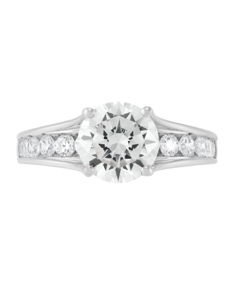 IGI Certified Lab Grown Diamond Engagement Ring (2-1/2 ct. t.w.) in 14k Yellow or White Gold