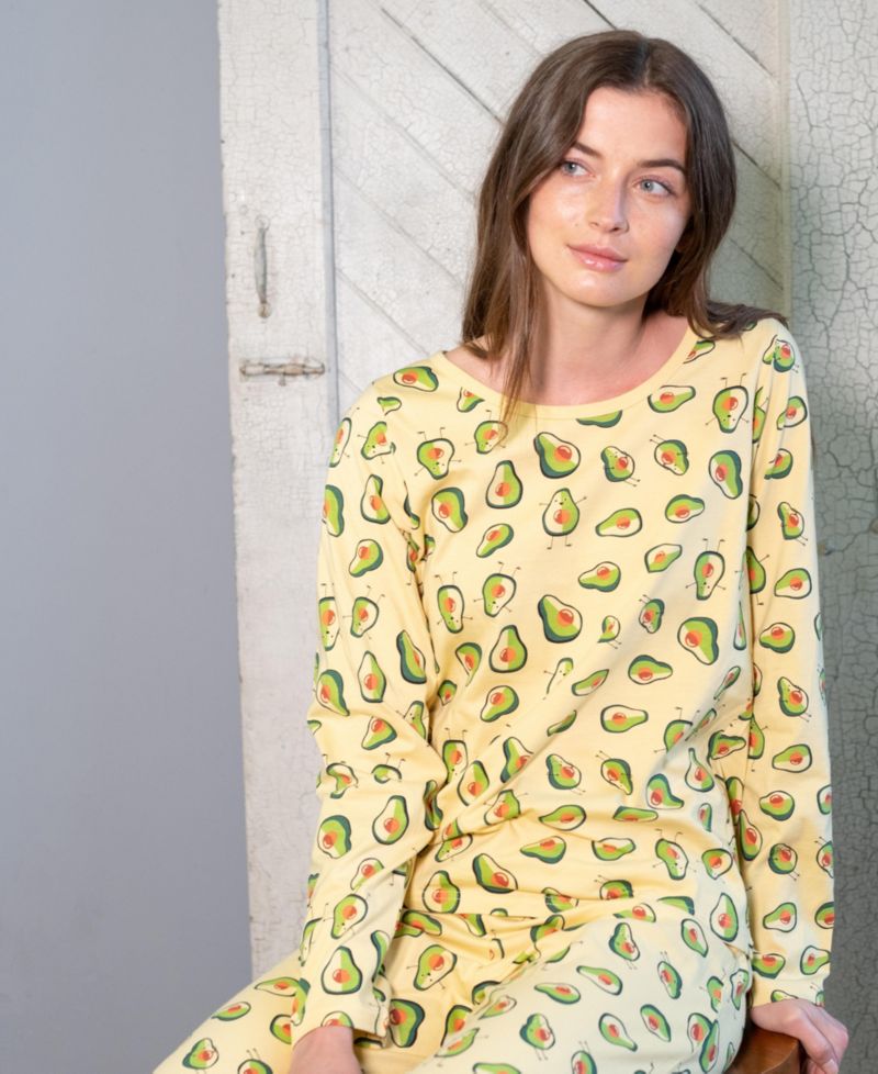 Women's Matching Family Two-Piece Cotton Long Sleeve Loose Fit Pajamas