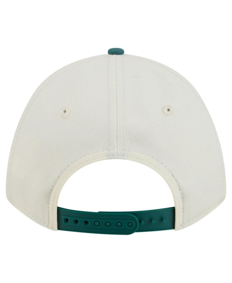 Women's Cream/Midnight Green Philadelphia Eagles Tonal A-Frame 9FORTY Adjustable Hat