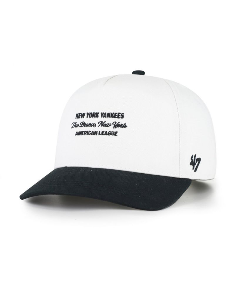 Men's '47 White/Black New York Yankees Contemporary Two-Tone Hitch Adjustable Hat