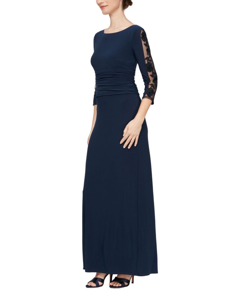 Women's Crewneck Long Gown