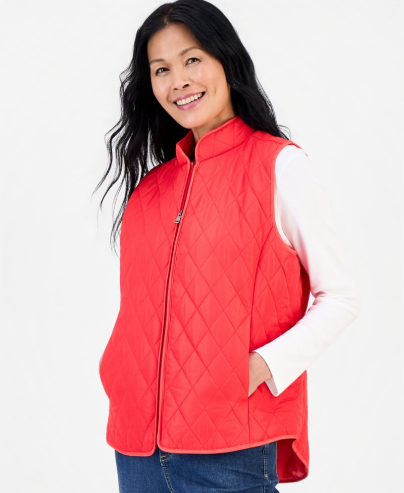 Women's Quilted Mock-Neck Vest
