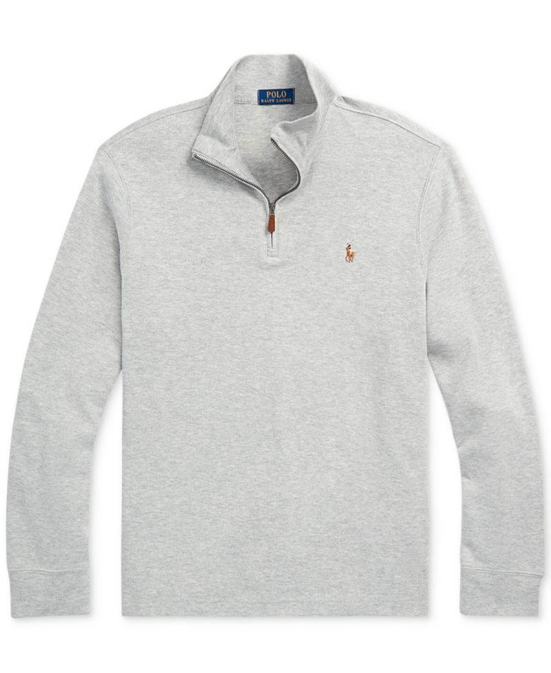 Men's Estate-Rib Cotton Quarter-Zip Sweater