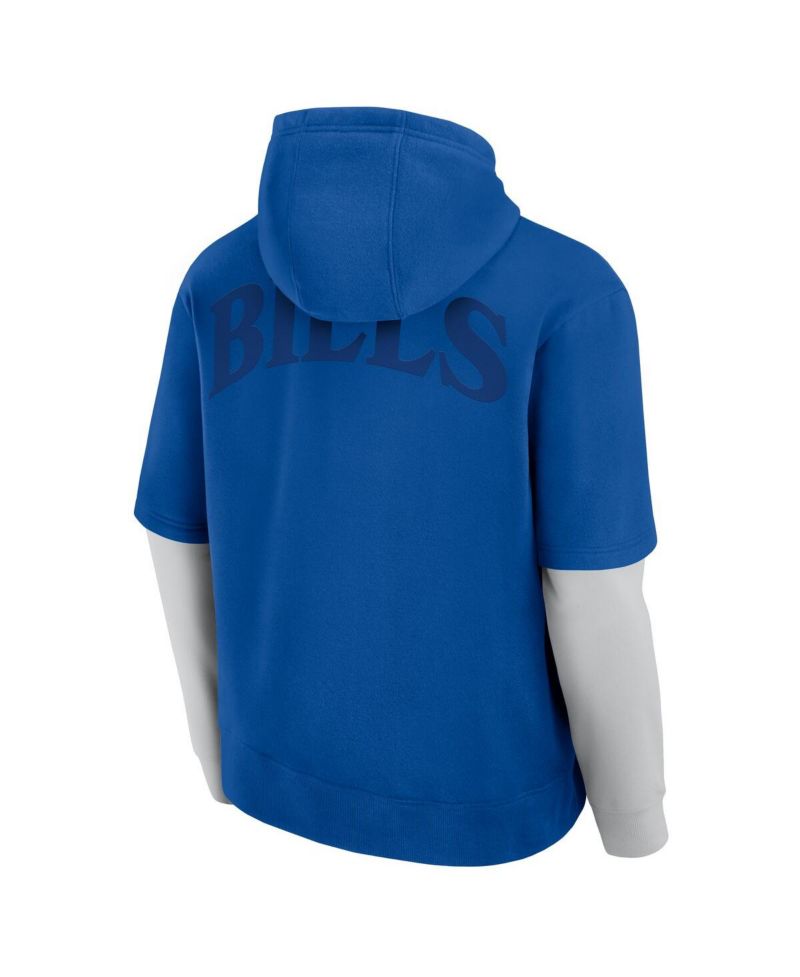 Men's and Women's Royal Buffalo Bills Sleek Elements Pullover Hoodie