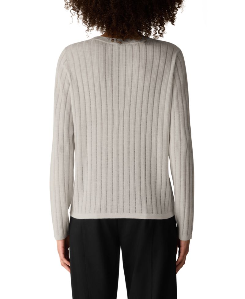 Women's Crewneck Long-Sleeve Merino Wool Sweater