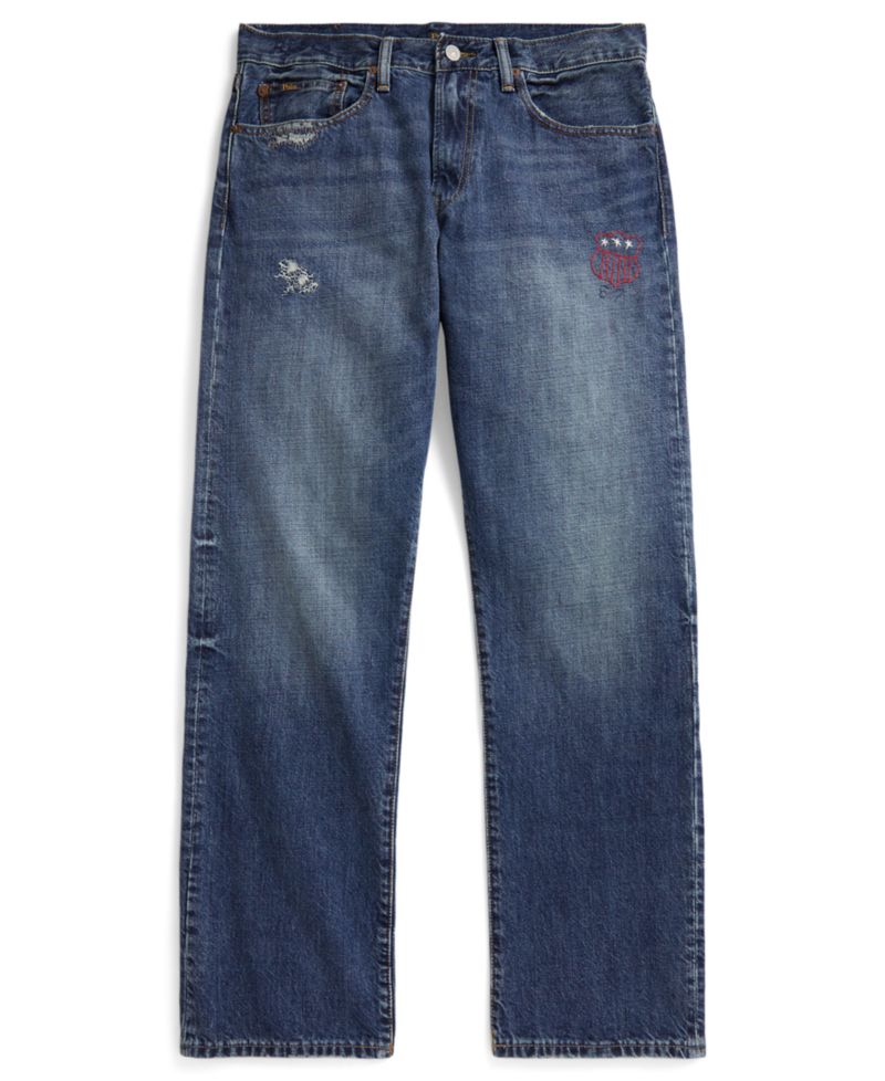 Men's Hampton Straight-Leg Relaxed Distressed Jeans