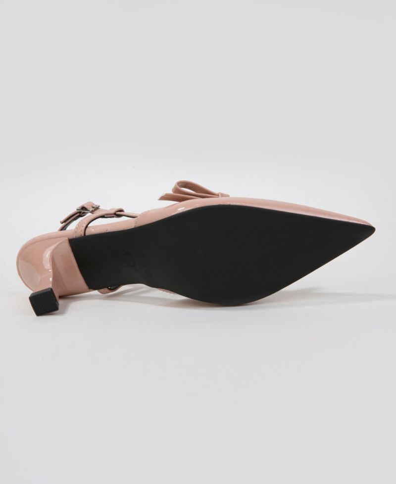 Women's Cornelia Bow Accented Patent Slingback Heels