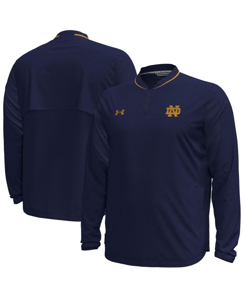 Men's Navy Notre Dame Fighting Irish Motivate Long Sleeve Quarter-Zip Jacket