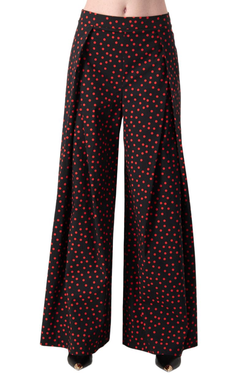 Women's Wide-Leg Polka Dot Pants