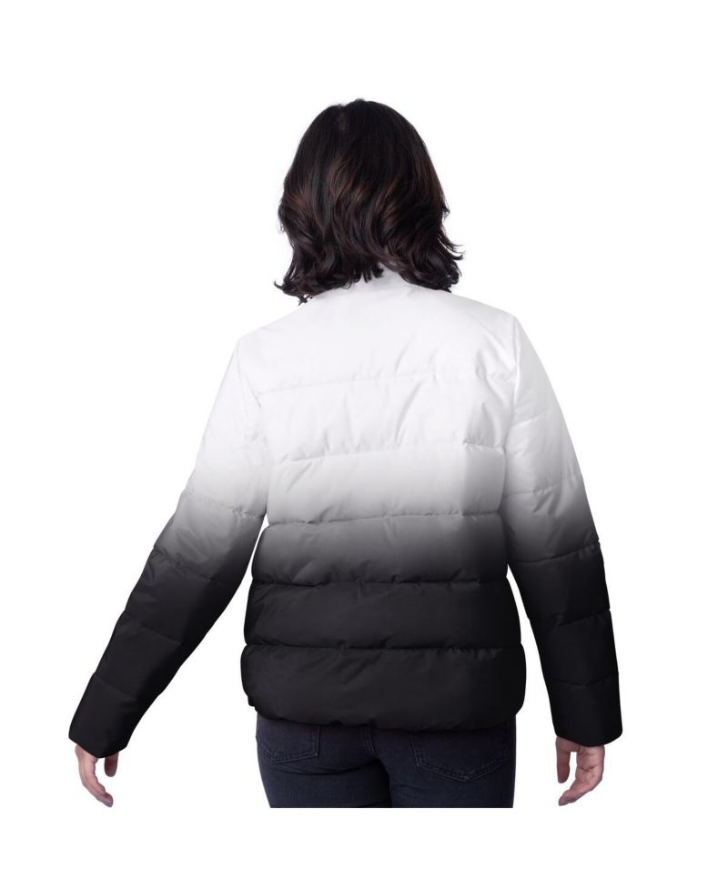 Women's Black San Francisco 49ers Overtime Ombre Full-Zip Puffer Jacket