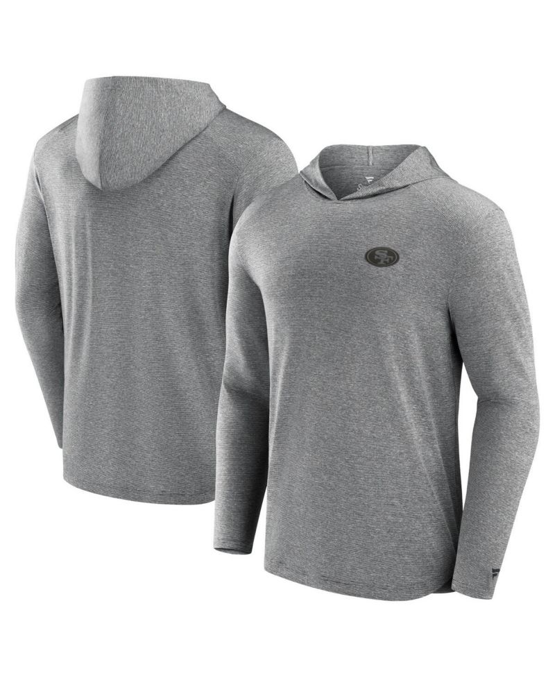 Men's Gray San Francisco 49ers Front Office Tech Lightweight Hoodie T-Shirt