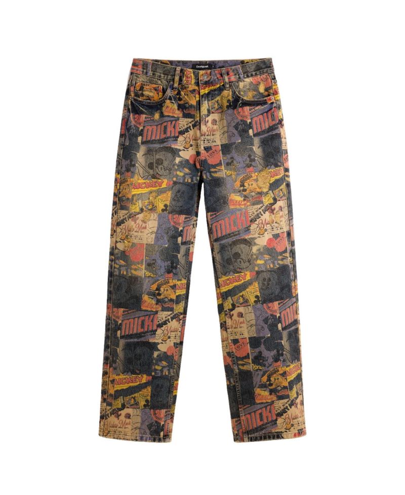 Men's Mickey printed jeans