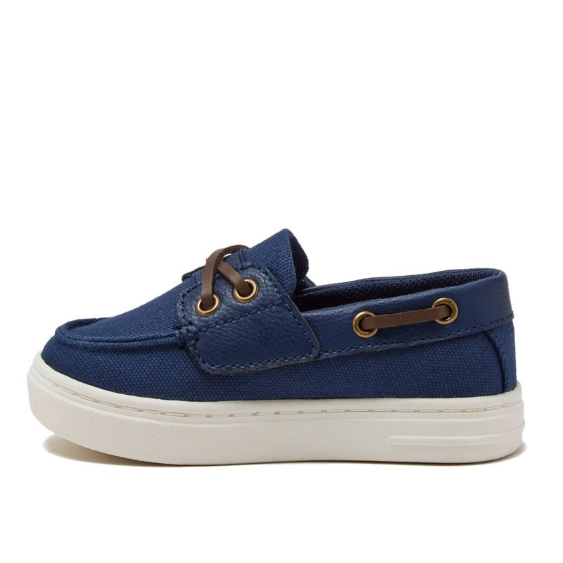 Little Girls Canvas Easy On Boat Shoes