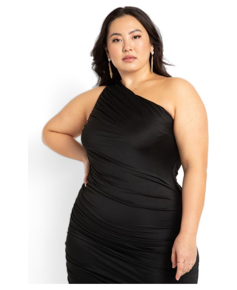 Women's Ruched One Shoulder Dress