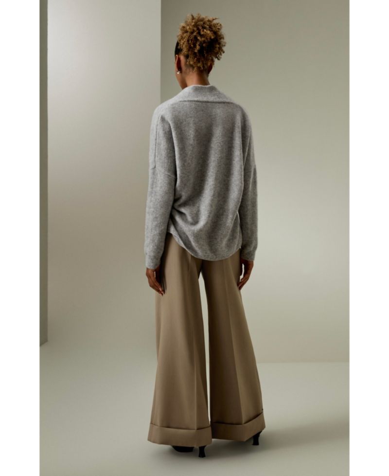 Women's Lounge Wrap Wool Knit Cardigan