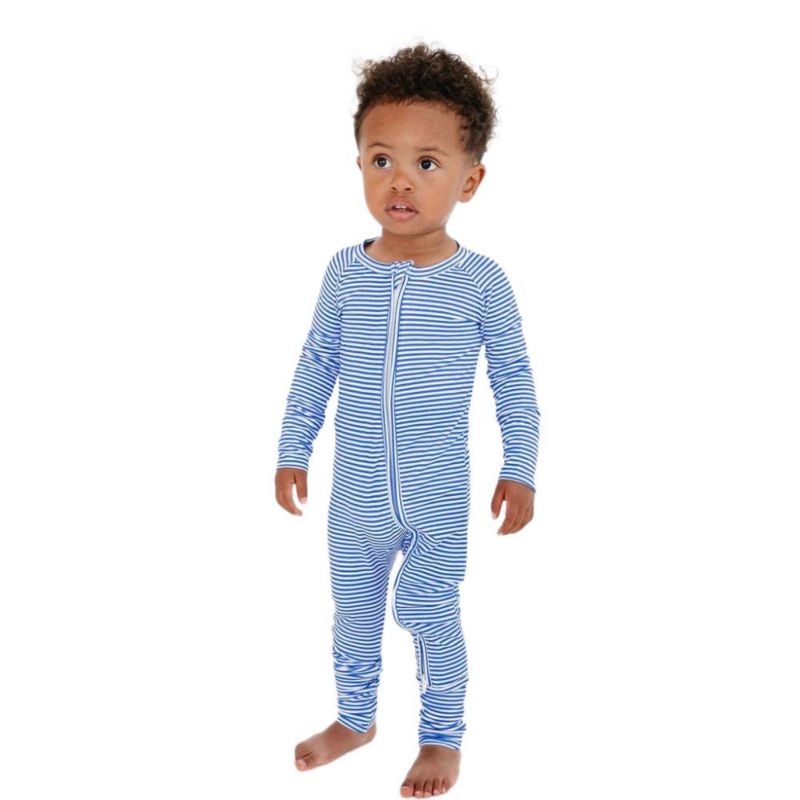 Boys Cobalt Stripe Bamboo Sleeper