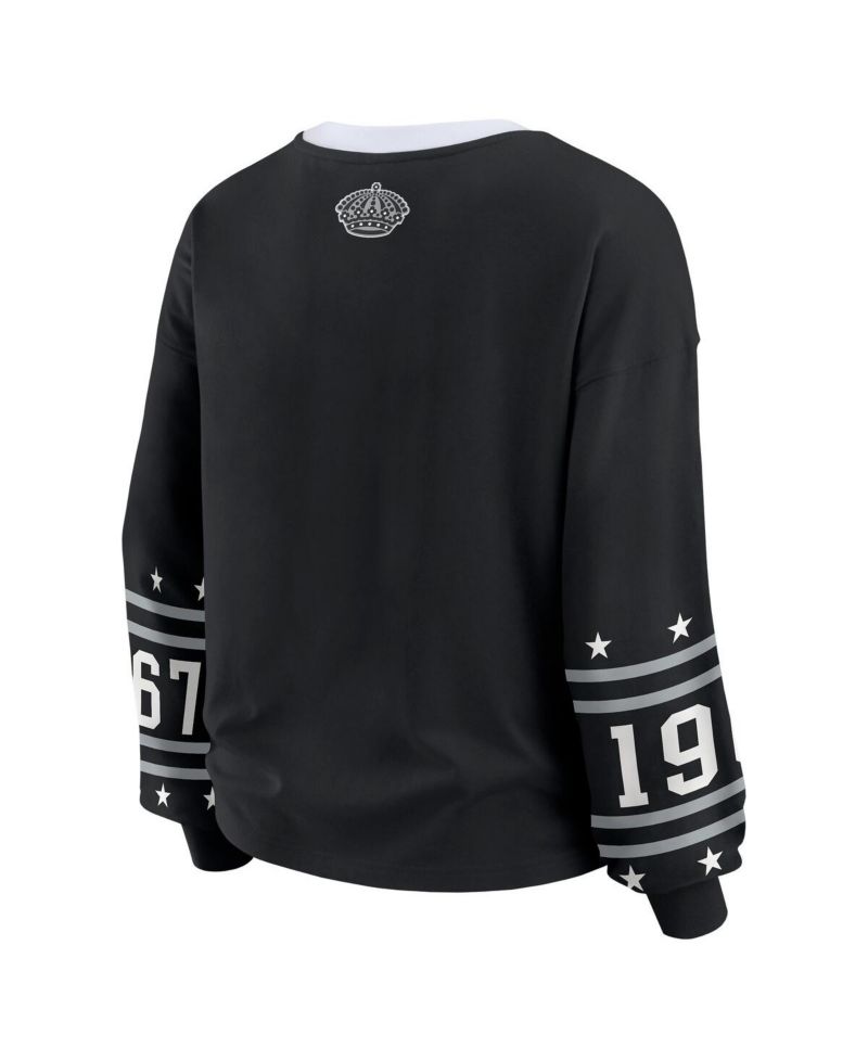 Women's Black Los Angeles Kings Long-Sleeve Sport T-Shirt
