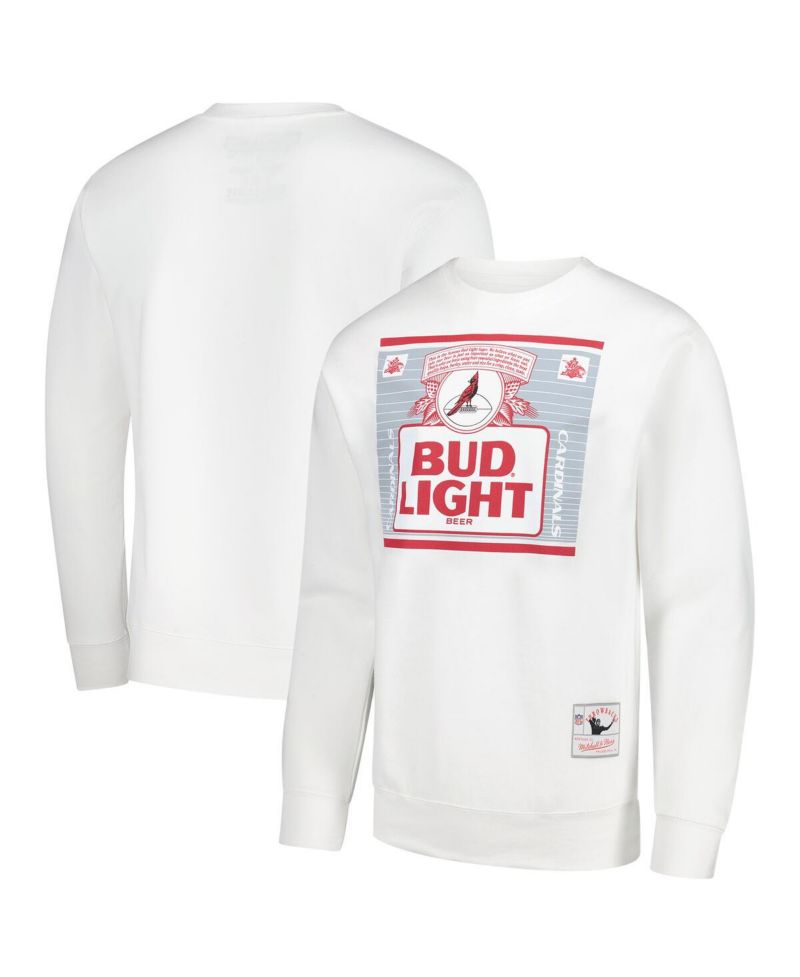 Men's x Bud Light White Arizona Cardinals The Crest Pullover Sweatshirt