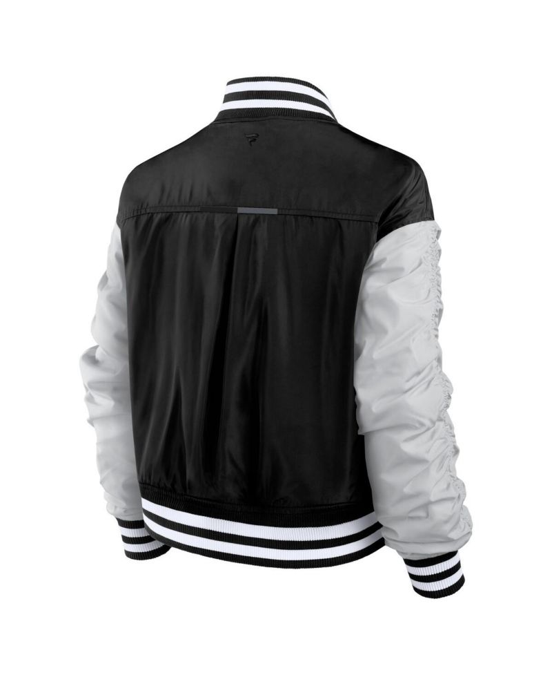 Women's Black Chicago Cubs Elements Wave Full-Snap Jacket