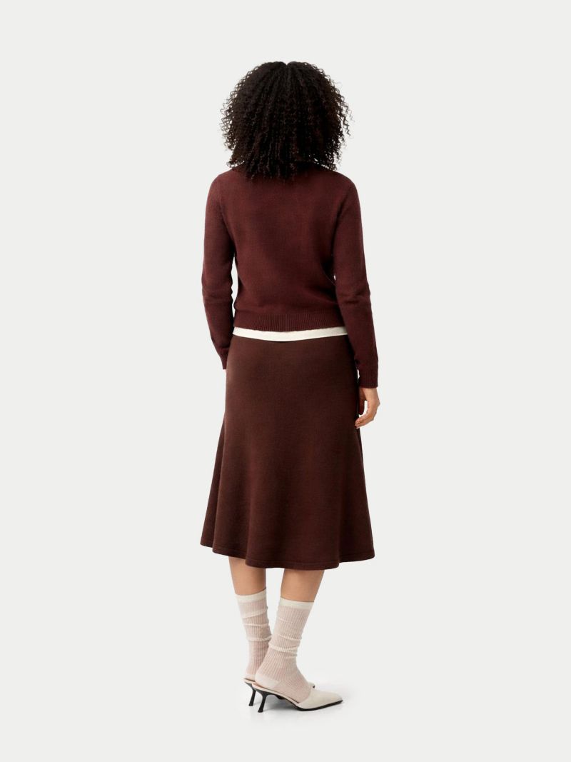 Women's Cropped Crewneck Cashmere Sweater
