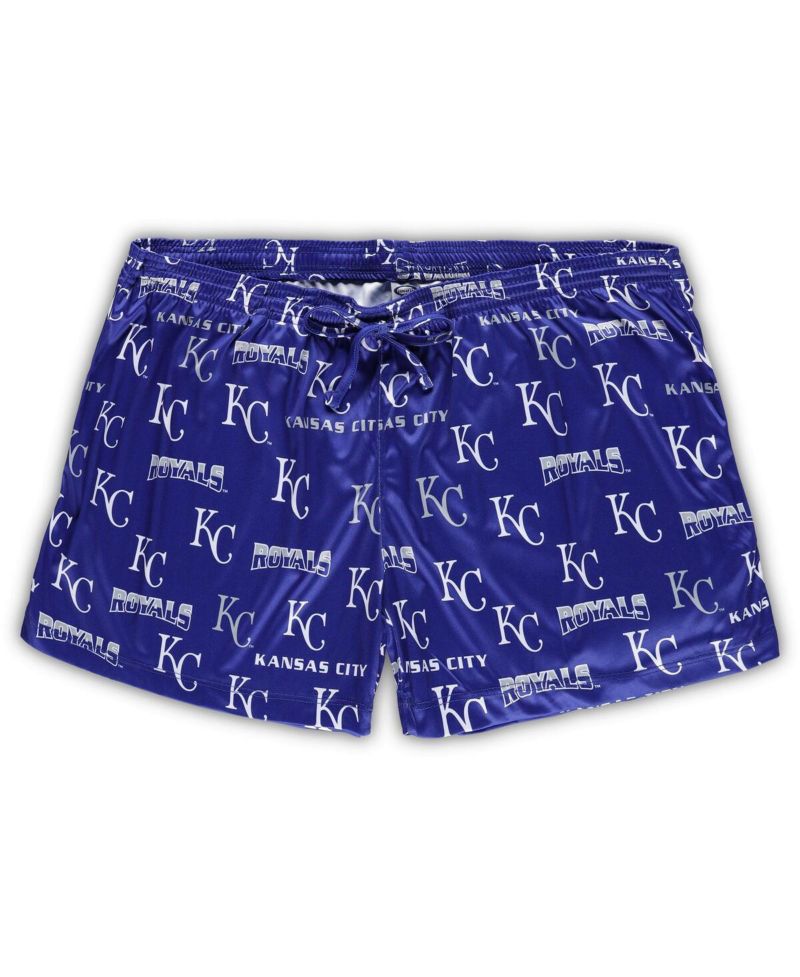 Women's 2-Piece White/Royal Kansas City Royals Plus Size Tank Top and Shorts Sleep Set