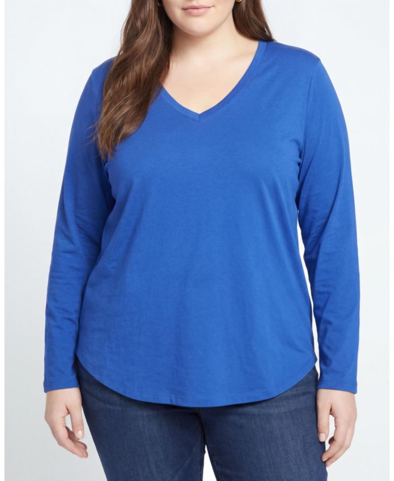 Plus Size Long Sleeve V Rex