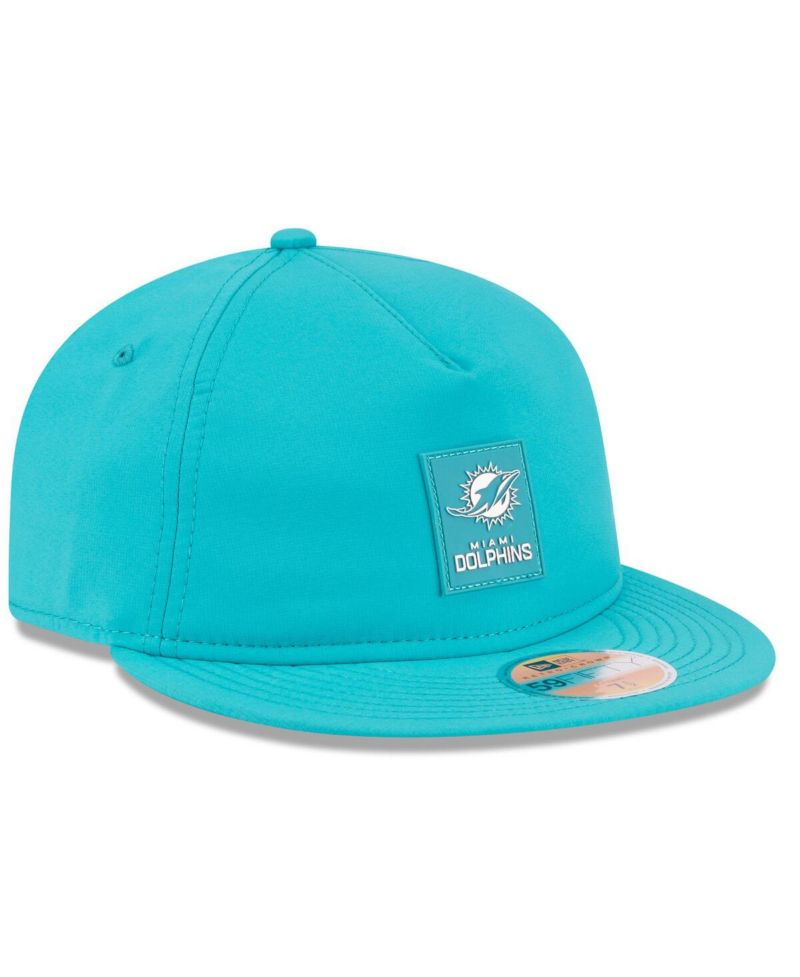 Men's Aqua Miami Dolphins 2025 Sideline Retro Crown 59FIFTY Fitted Hat